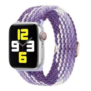 NEW Adjustable Purple Braided Solo Loop For Apple Watch